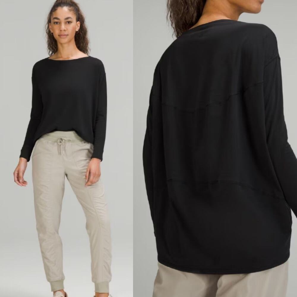 Lululemon Women's Back in Action Long-Sleeve Shirt 12 Gym Activewear Top